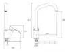 Shouder Sink Faucet Model LORD White Chrome